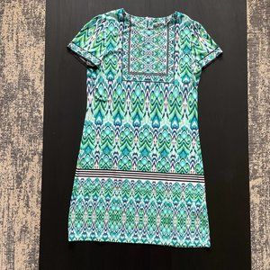 Maggy London Dress; Blue, Green, Teal in Color; Womens Size 6; Ready to Ship